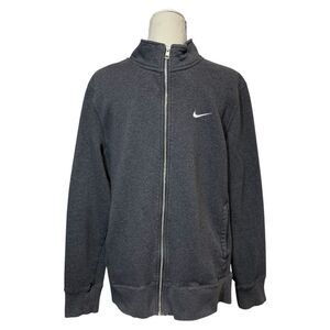 Nike Heather Gray Cotton Blend Jacket Size Extra Large